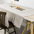 Home Brilliant Faux Linen Tablecloth Rectangular Table Cloth for Rectangle Tables 6 Foot for Kitchen Dinning Striped Tabletop Decoration (52 x 72 Inch, Light Linen)