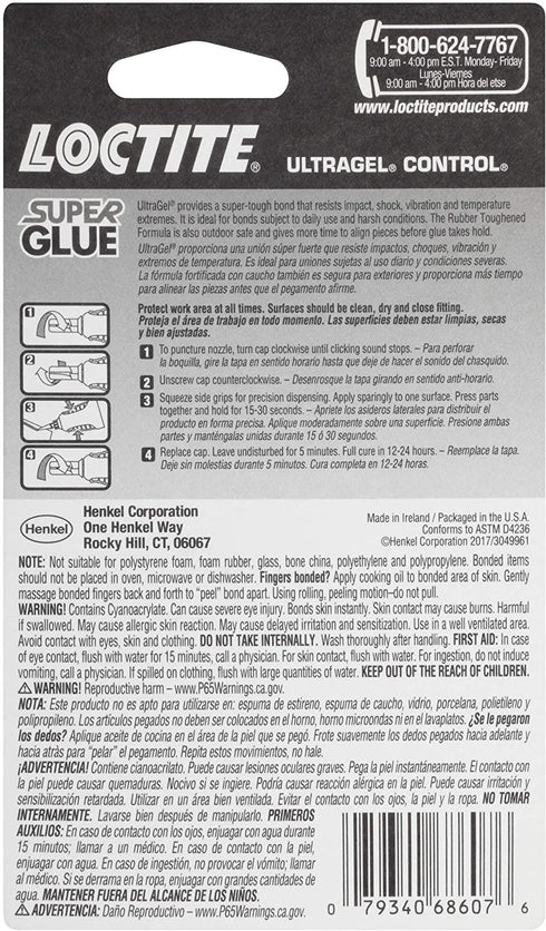 Loctite Ultra Gel Control Super Glue, 4-Gram Bottle (Pack of 6)