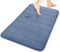 Yimobra Memory Foam Bath Mat Large Size, 31.5 x 19.8 Inches,Soft and Comfortable, Super Water Absorption, Non-Slip, Thick, Machine Wash, Easier to Dry for Bathroom Floor Rug, Denim Blue