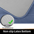 Yimobra Memory Foam Bath Mat Large Size, 31.5 x 19.8 Inches,Soft and Comfortable, Super Water Absorption, Non-Slip, Thick, Machine Wash, Easier to Dry for Bathroom Floor Rug, Denim Blue
