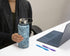 MIRA 32 Oz Stainless Steel Vacuum Insulated Wide Mouth Water Bottle - Thermos Keeps Cold for 24 hours, Hot for 12 hours - Double Wall Hydro Travel Flask - Blue Granite