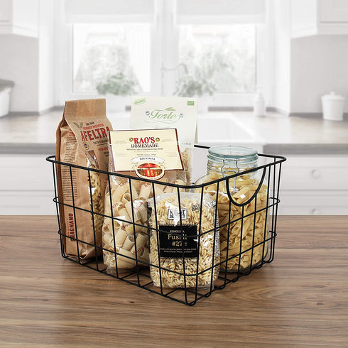 Spectrum Diversified 08410 Wire Pet, Toy, Office, Dorm Storage Bin Organizer, Utility Basket, One Size, Black