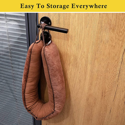 fowong 36 Inch Under Door Draft Stopper,Bottom Door Seal Sound Blocker Weatherstripping (Brown)