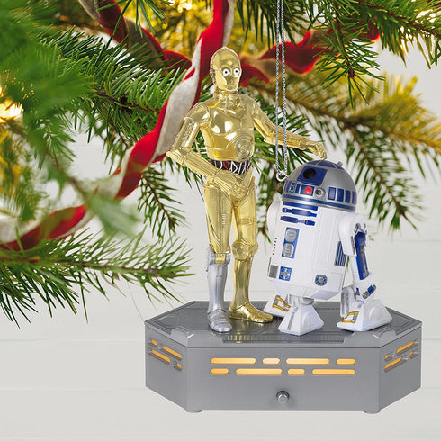 Hallmark Keepsake Christmas Ornament 2021, Star Wars: A New Hope Collection C-3PO and R2-D2, Storytellers Light and Sound