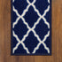 Ottomanson Glamour Collection Non-slip Trellis Design Stair Treads, 9" x 26", Navy, 7 Pack