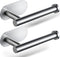 YIGII Adhesive Toilet Paper Holder - Bathroom 2 Pack Toilet Roll Holder Stainless Steel Tissue Holder Dispenser, Brushed (Silver)