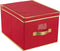 Simplify, Garage and Attic Collapsible Holiday Jumbo Box, Good for Seasonal Storage Christmas, Easter, Fourth of July, Fall & Spring, Red