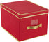 Simplify, Garage and Attic Collapsible Holiday Jumbo Box, Good for Seasonal Storage Christmas, Easter, Fourth of July, Fall & Spring, Red