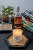 Premium Rattan Bamboo Tray, Set Of 2 Pcs Hexagon and Rectangular Hand Woven Modern Minimalistic Design, Living Dining Room Kitchen Serving Tray - Coffee, Breakfast, Food, Fruits, Countertop Decoration