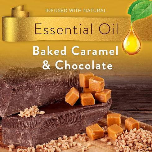 Air Wick Plug in Scented Oil 5 Refills, Baked Caramel and Chocolate, Essential Oils, Air Freshener