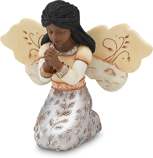 Elements in Faith Ebony Angel Figurine by Pavilion, 3-1/2-Inch, Praying