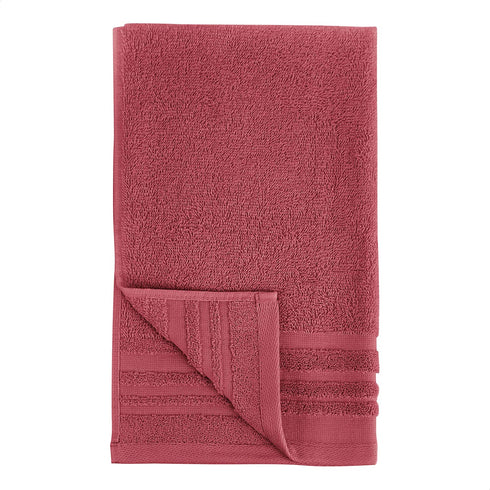 Amazon Basics Cosmetic Friendly Towel Set - 8-Piece Set, Raspberry Parade