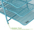 Mind Reader Desk Organizer with 4 Sliding Trays for Letters, Documents, Mail, Files, Paper, Turquoise