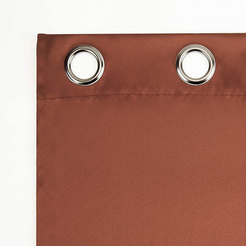 Sun Zero Nordic Theater Grade Extreme 100% Blackout Grommet Curtain Single Panel, 52" x 84", Terracotta