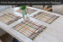 Ruvanti Placemats for Dinning Table. 100% Cotton 13x19 Inch Placemats Set of 6, Brown Check Woven Placemats. Tablemats for Farmhouse, Spring placemats, Tablemats for Christmas / Thanksgiving Dinners.