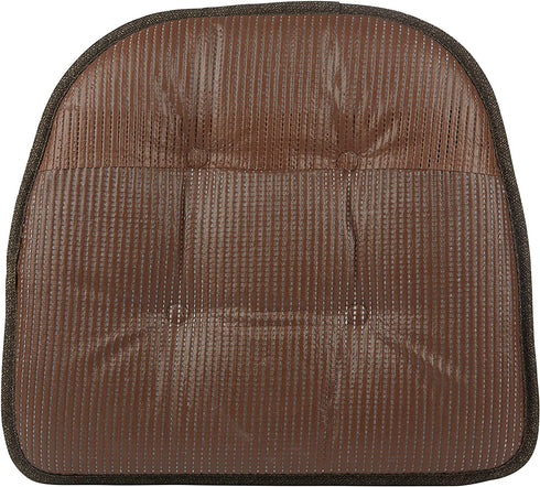 Klear Vu Omega Gripper Tufted Furniture Safe Non-Slip Dining Chair Cushion, Chestnut, 4-Pack