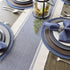 DII Dobby Stripe Woven Table Runner, 13x108-inch, French Blue