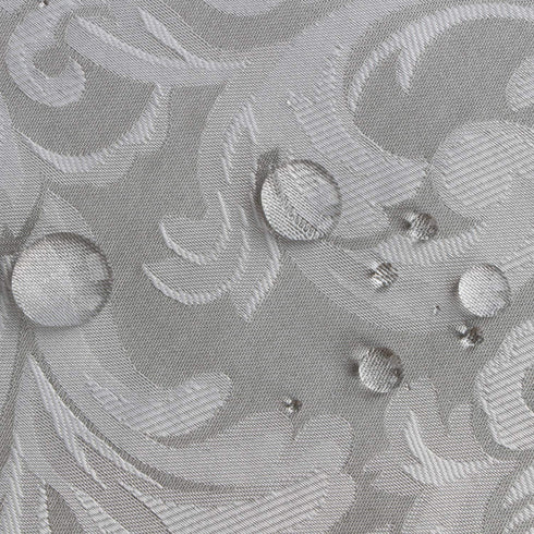 EHouseHome Jacquard Damask Reversible Silver Grey Table Runners with Tassels 13 x 72 inch Wrinkle and Water Resistant Spill-Proof Decorative Dining and Wedding Runners