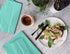 Everyday Cloth Napkin in 100% Cotton 18x18 Aqua,Wedding Napkins, Cocktails Napkins, Fabric Napkins, Cotton Napkins Mitered Corners & Generous Hem, Machine Washable Dinner Napkins, Set Of 12