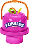 Little Kids Fubbles No-Spill Big Bubble Bucket in Pink for Multi-Child Play, Made in The USA