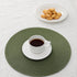 HODJOY placemat, Round Woven placemat for Indoor and Outdoor, 15", Set of 6 (Olive)