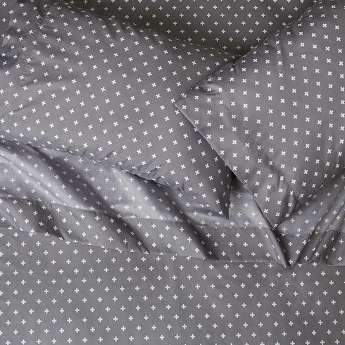 Amazon Basics Soft Microfiber Sheet Set with Elastic Pockets - Queen, Grey Plus's