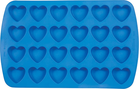 Wilton Easy-Flex Silicone Heart Mold, 24-Cavity for Ice Cubes, Gelatine, Baking and Candy