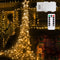 344 LED Star String Lights Fairy Christmas - Waterfall 13ft 3 x Large D Battery Operated Outdoor & Indoor Waterproof 8 Modes & Timer Remote for Christmas Tree Topper, Holiday Decorations (Warm White)