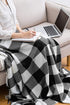 Buffalo Plaid Throw Blanket for Couch - Farmhouse Throw with Check Pattern - Soft Woven with Decorative Fringe - Lightweight for Bed, Sofa, Chair, Office, Outdoor - 50 x 60 in. (Black)