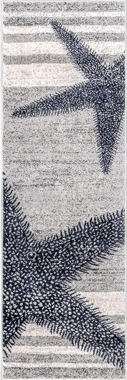 nuLOOM Thomas Paul Starfish Runner Rug, 2 Feet x 6 Feet, Grey