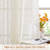 NICETOWN Living Room Window Curtains Semi Sheer 84" Long, Grommet Casual Semitransparent Sheer Privacy with Light Window Treatments for Farmhouse/Sliding Door, 70" Wide, Light Yellow Beige, 2 Panels