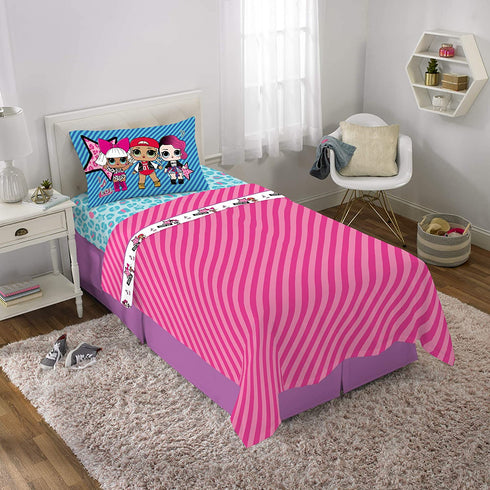 Franco Kids Bedding Super Soft Sheet Set, 3 Piece Twin Size, L.O.L. Surprise
