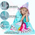 Athaelay Soft Swim Cover-ups for 3 to 10 Years Old Kids Girls Hooded Bath Beach Poncho Towels (Magic Unicorn, with Drawstring Bag)