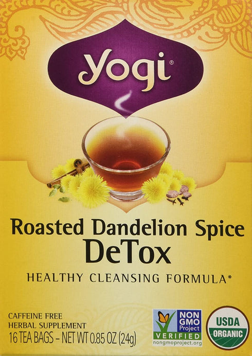 Yogi Roasted Dandelion Spice Detox Tea Bags 16 oz