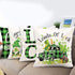 Hexagram St Patricks Day Pillow Covers 18 x 18, Green Buffalo Plaid Truck Shamrock Throw Pillow Covers Set of 4, Patricks Decorations Linen Pillow Covers for Living Room Couch Patio Indoor Outdoor