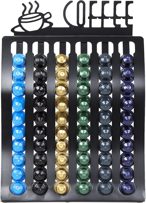 Insight Nespresso Coffee Pod Rack -- Holder for up to 60 Capsules (Coffee pods NOT Included. Works ONLY with Nespresso Capsules)