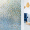 rabbitgoo Stained Glass Privacy Window Film, Mosaic Pattern Static Cling Decorative Window Vinyl, Removable Rainbow Window Tint Film, Non-Adhesive Iridescent Films for Home Office, 17.5 x 118 inches