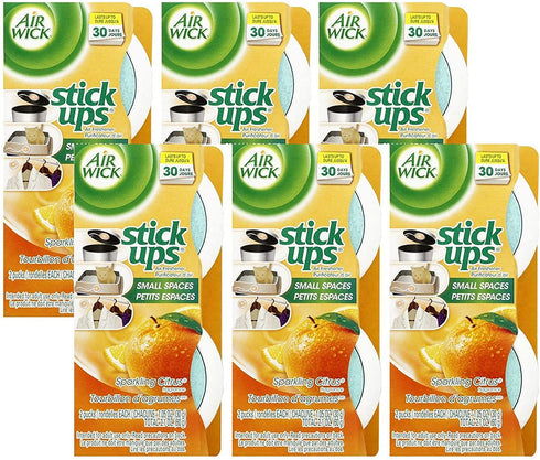 Air Wick Stick Ups Air Freshener, Sparkling Citrus, 2 Count (Pack of 6)