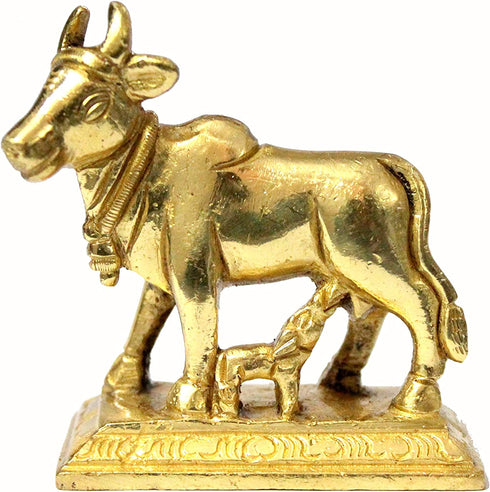 StonKraft Brass Kamdhenu Kamadhenu Idol Murti Statue (2.5")