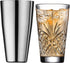 Godinger Cocktail Shaker, Martini Shaker, Boston Shaker, Stainless Cup and Crystal Glass to Mix Drinks Cocktails - Dublin Collection