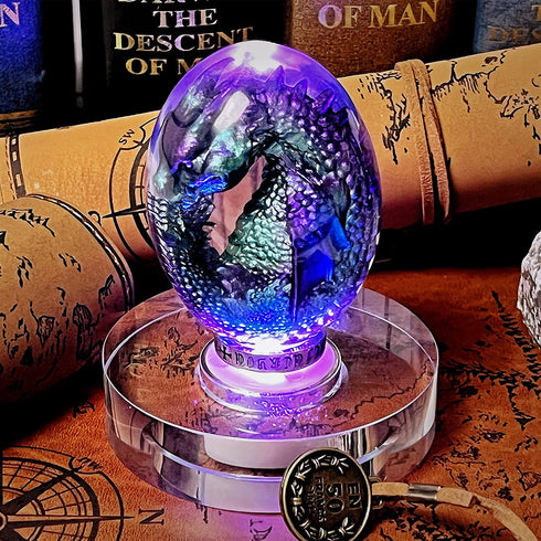 MAUNDEN Purple Dragon Egg Statue Decoration Ornament Christmas Halloween Easter Egg Gift