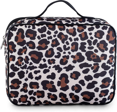 Fenrici Cheetah Lunchbox for Boys, Girls, Kids Insulated Lunch Bag, Perfect for Preschool, K-6, Soft Sided Compartments, Spacious, BPA Free, Food Safe,10.8in x 9.2in x 3.8in (Cheetah Print)