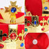 FiGoal King and Queens Royal Crowns 2 Pack Gold Crown and Rhinestone Crystal Tiara for Costume Accessories Role Play Gifts for Easter Basket Stuffers