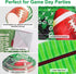 FiGoal Football Themed Party Supplies and Party Decorations for 32 Guests Include, Table Cover, 9?Dinner Plates, 7?Snack/Dessert Plates, Napkins, Cups, Super Bowl Tableware Accessory Decorations