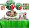 FiGoal Football Themed Party Supplies and Party Decorations for 32 Guests Include, Table Cover, 9?Dinner Plates, 7?Snack/Dessert Plates, Napkins, Cups, Super Bowl Tableware Accessory Decorations