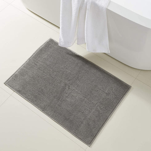 Amrapur Overseas 100-Percent Turkish Cotton Bath Rug Grey