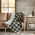 Woolrich Down Alternative Plaid Throw Premium Soft Cozy Spun for Bed, Couch or Sofa (50x70, Linden Tan)