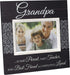 Malden International Designs Sun Washed Words Grandpa Distressed Black Picture Frame, 4x6, Black