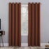 Sun Zero Nordic Theater Grade Extreme 100% Blackout Grommet Curtain Single Panel, 52" x 84", Terracotta