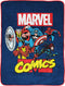 Marvel Comics Avengers Heroes Throw Blanket - Measures 46 x 60 inches, Kids Bedding Features Captain America, Spiderman, & Iron Man - Fade Resistant Super Soft Fleece (Official Marvel Product)